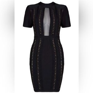 Black Bandage Dress Unique XS